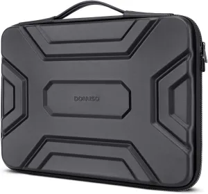 DOMISO 13.3 inch Laptop Sleeve with Handle Shockproof Computer Bag Waterproof EVA Protective Carrying Case for 13-13.3 inch Notebooks/13.3" HP Dell Asus Lenovo Laptop, Black