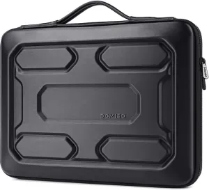 DOMISO 14 inch Laptop Sleeve with Handle Shockproof Computer Bag Waterproof EVA Protective Carrying Case for 14" ThinkPad E480/Yoga 920/13.5" Microsoft Surface Book/HP Pavilion 14 Stream 14, Black