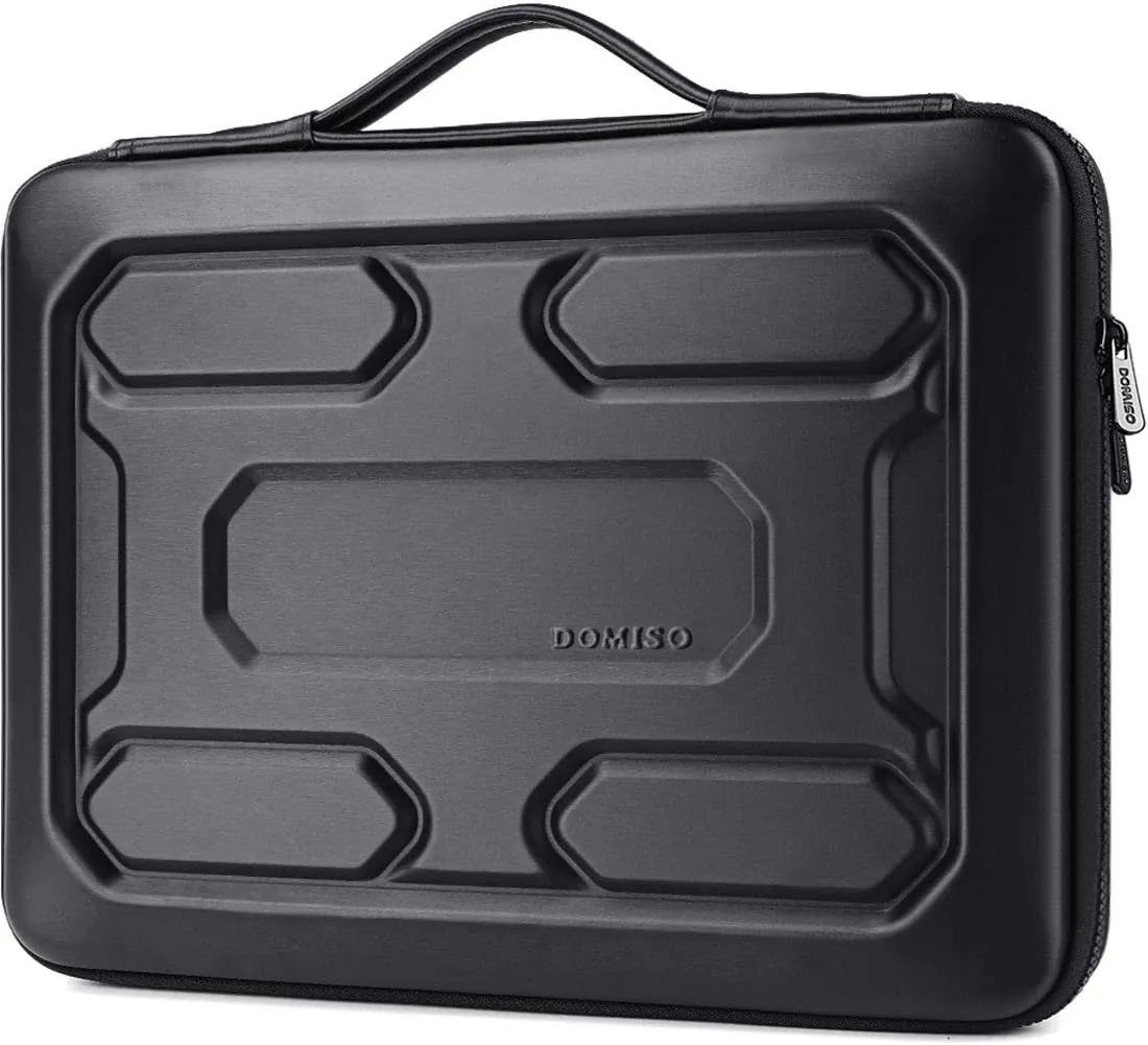 DOMISO 14 inch Laptop Sleeve with Handle Shockproof Computer Bag Waterproof EVA Protective Carrying Case for 14" ThinkPad E480/Yoga 920/13.5" Microsoft Surface Book/HP Pavilion 14 Stream 14, Black