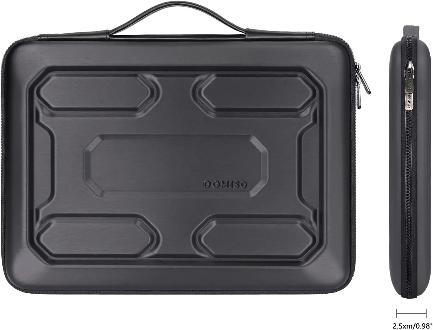 DOMISO 14 inch Laptop Sleeve with Handle Shockproof Computer Bag Waterproof EVA Protective Carrying Case for 14" ThinkPad E480/Yoga 920/13.5" Microsoft Surface Book/HP Pavilion 14 Stream 14, Black