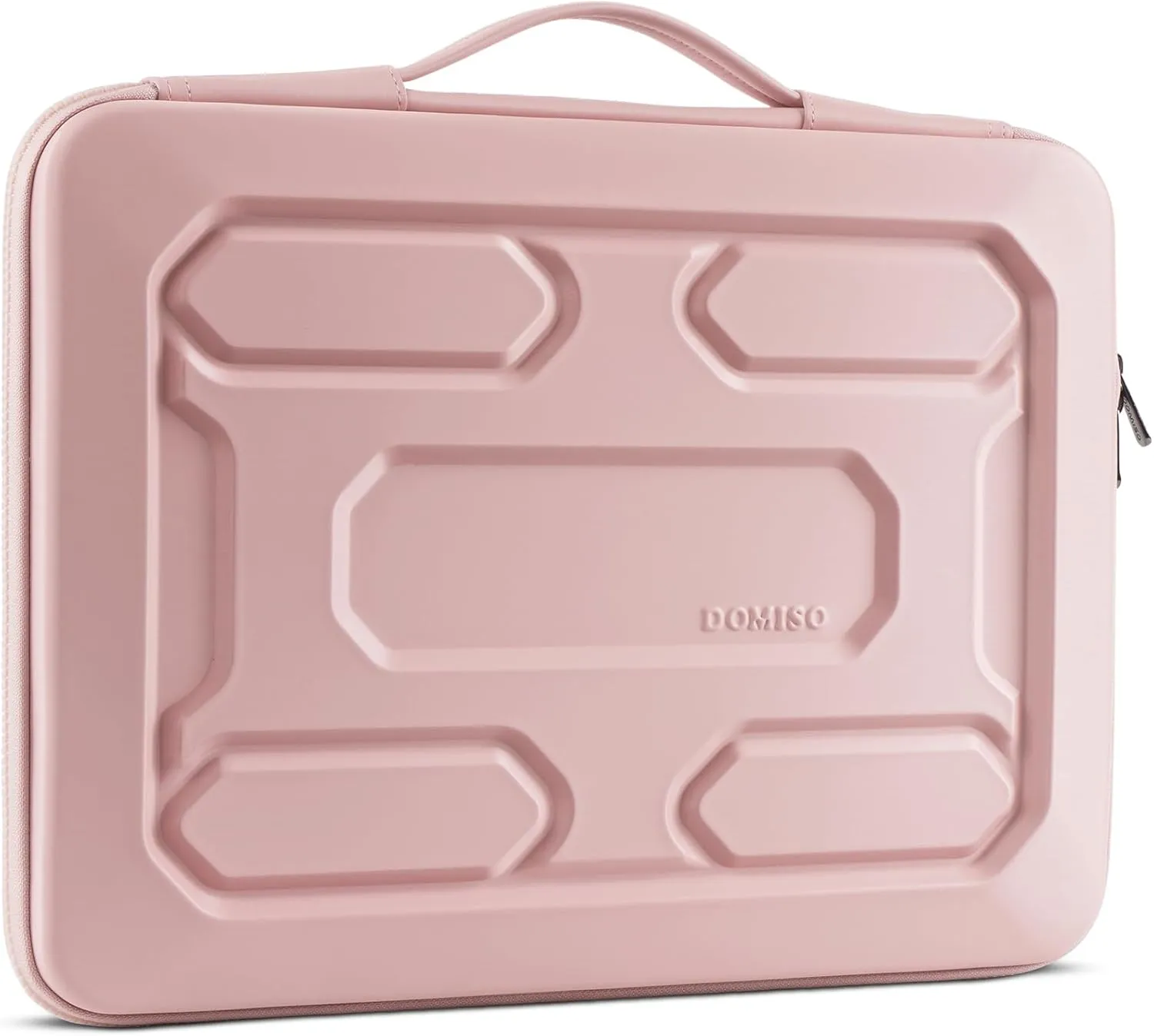 DOMISO 14 inch Laptop Sleeve with Handle Shockproof Computer Bag Waterproof EVA Protective Carrying Case for 14" ThinkPad E480/Yoga 920/13.5" Microsoft Surface Book/HP Pavilion 14 Stream 14, Pink