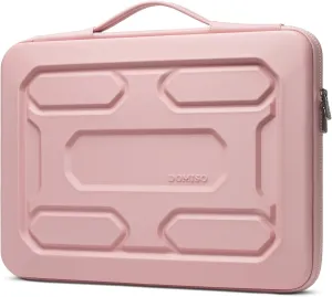 DOMISO 14 inch Laptop Sleeve with Handle Shockproof Computer Bag Waterproof EVA Protective Carrying Case for 14" ThinkPad E480/Yoga 920/13.5" Microsoft Surface Book/HP Pavilion 14 Stream 14, Pink