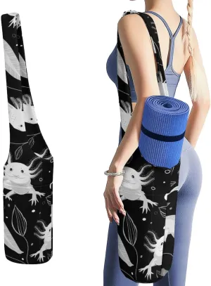 Donnapink Yoga Mat Bag, Canvas Storage Bag with Pocket Shoulder Strap, Fashion Mat Bag