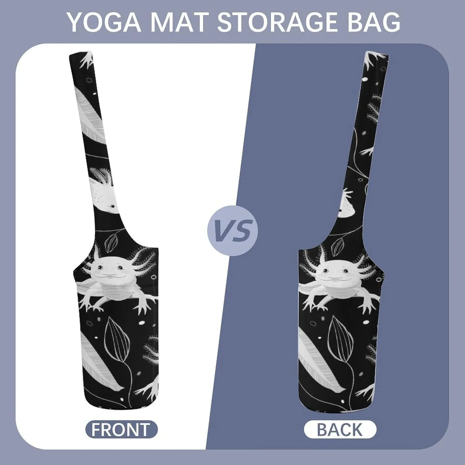 Donnapink Yoga Mat Bag, Canvas Storage Bag with Pocket Shoulder Strap, Fashion Mat Bag