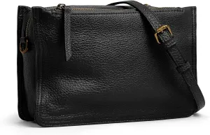 Doris & Jacky Soft Leather Crossbody Purse For Women Casual Triple Zipper Shoulder Bags