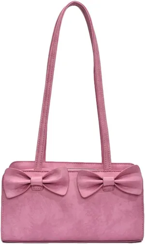 Double Bow Tie Underarm Commuter Bag Versatile Outdoor Shoulder Bags Zipper Large Capacity Hobo Bag for Women 2025