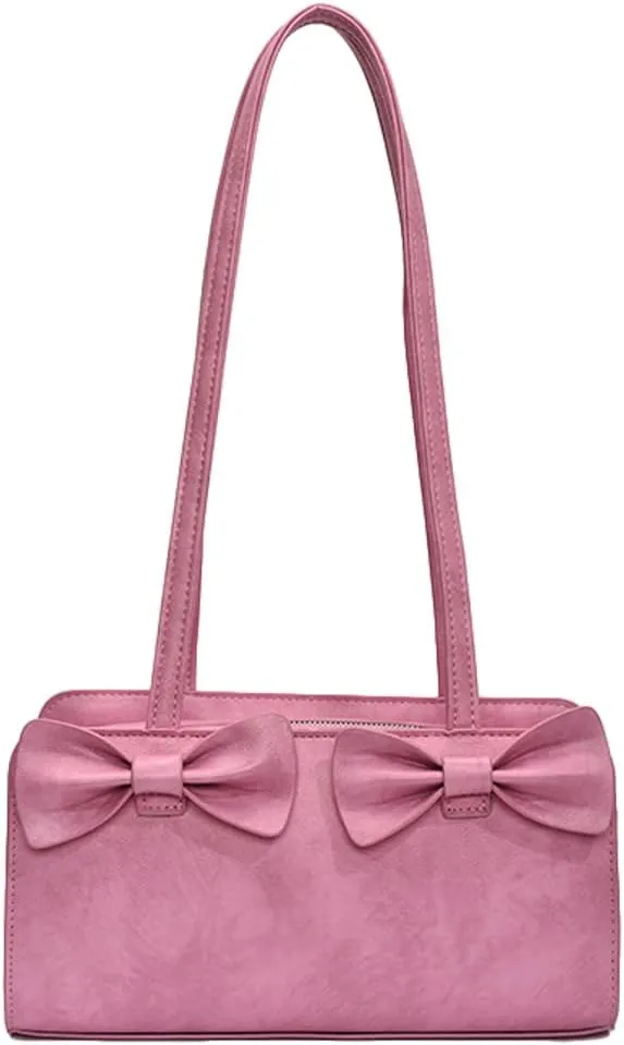 Double Bow Tie Underarm Commuter Bag Versatile Outdoor Shoulder Bags Zipper Large Capacity Hobo Bag for Women 2025
