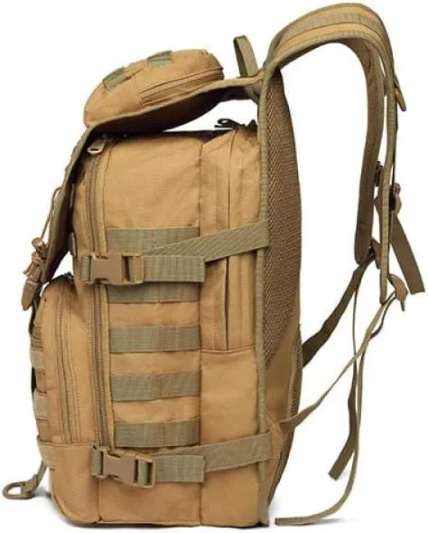 Double Shoulder Backpack Outdoor Double Shoulder Backpack Swordfish Bag Camouflage Tactics Men and Women Leisure, black
