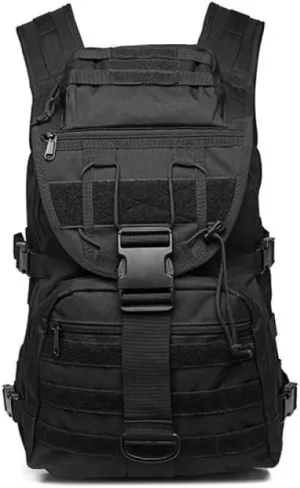 Double Shoulder Backpack Outdoor Double Shoulder Backpack Swordfish Bag Camouflage Tactics Men and Women Leisure, black