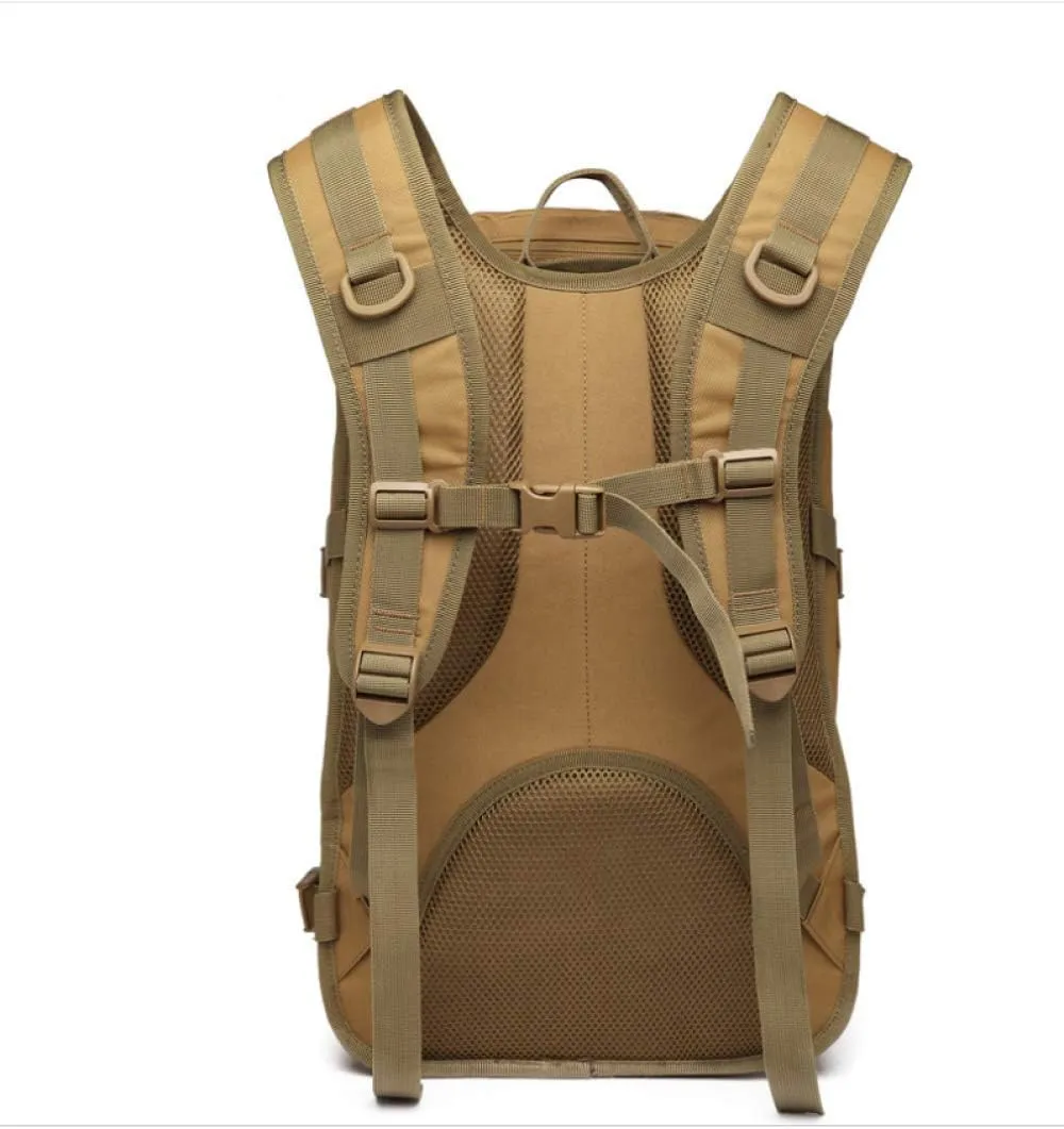 Double Shoulder Backpack Outdoor Double Shoulder Backpack Swordfish Bag Camouflage Tactics Men and Women Leisure, black