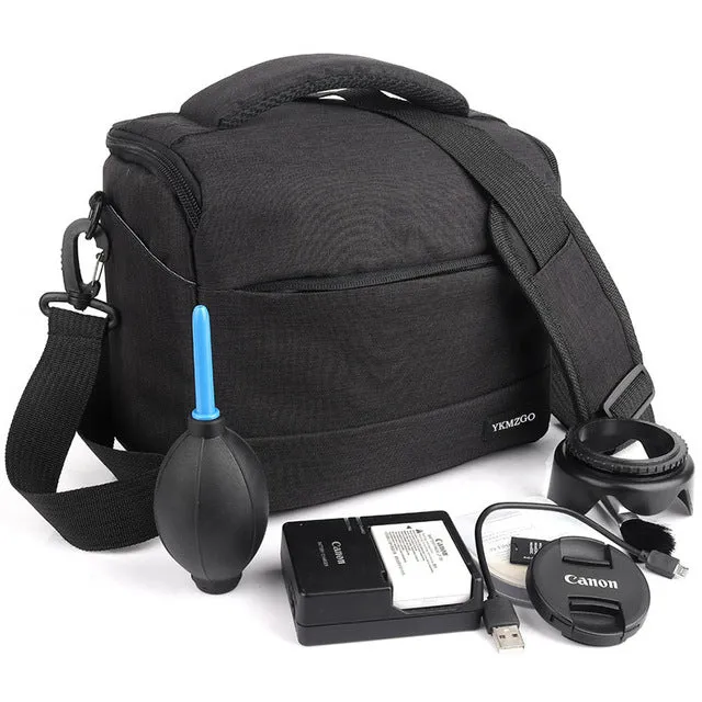 DSLR Camera Bag Fashion Polyester Shoulder Bag Camera Case For Canon Nikon Sony Lens Pouch Bag Waterproof Photography Photo Bag