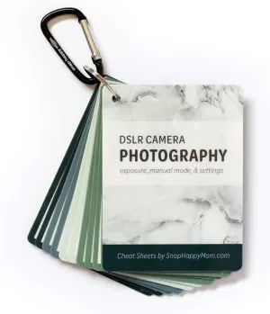 DSLR Cheat Sheet Cards for Canon, Nikon and Sony Cameras - Plastic Quick Reference Photography Cards | Camera Settings, Exposure & Manual Mode (Classic)