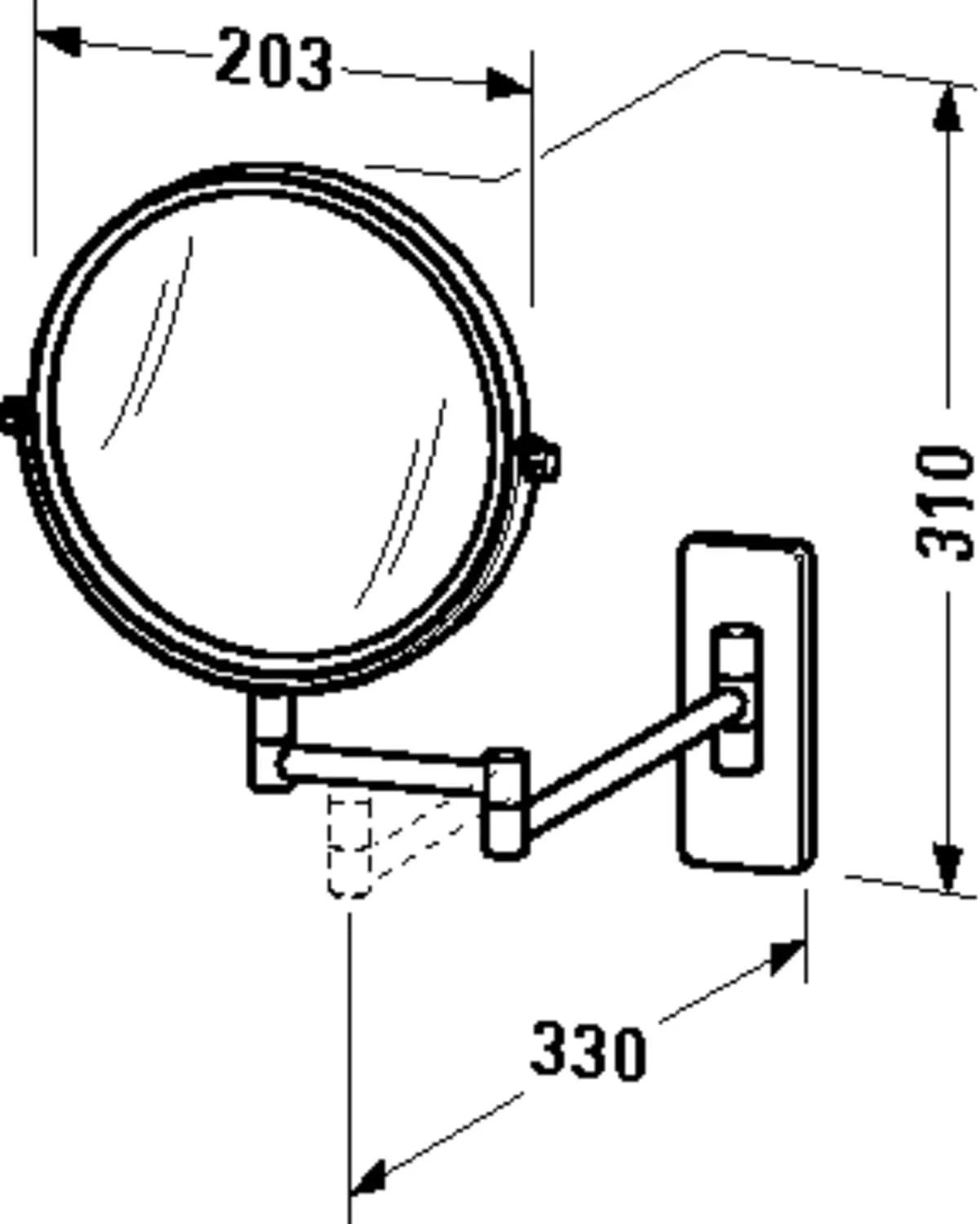 Duravit D-Code Cosmetic Mirror Chrome