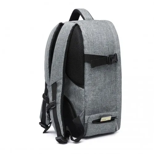 E6928 - Kono Water Resistant Shockproof DSLR Camera Backpack - Light Grey
