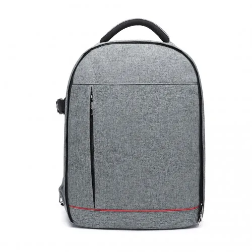 E6928 - Kono Water Resistant Shockproof DSLR Camera Backpack - Light Grey