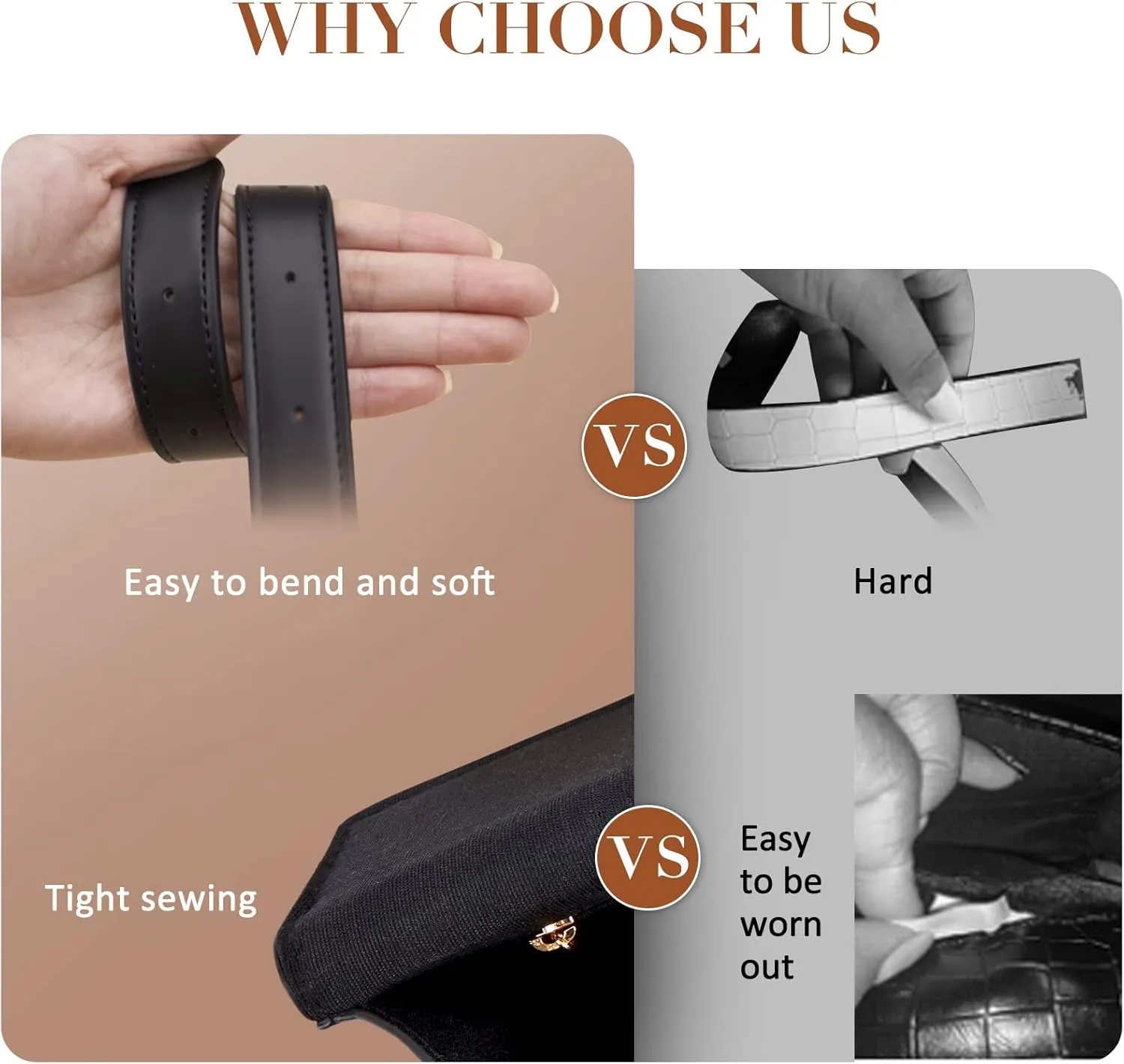 ECOSUSI Belt Bag for Women Fanny Pack Belt Purse for Women Waist Bag Leather Belt Pouch for Party, Travel