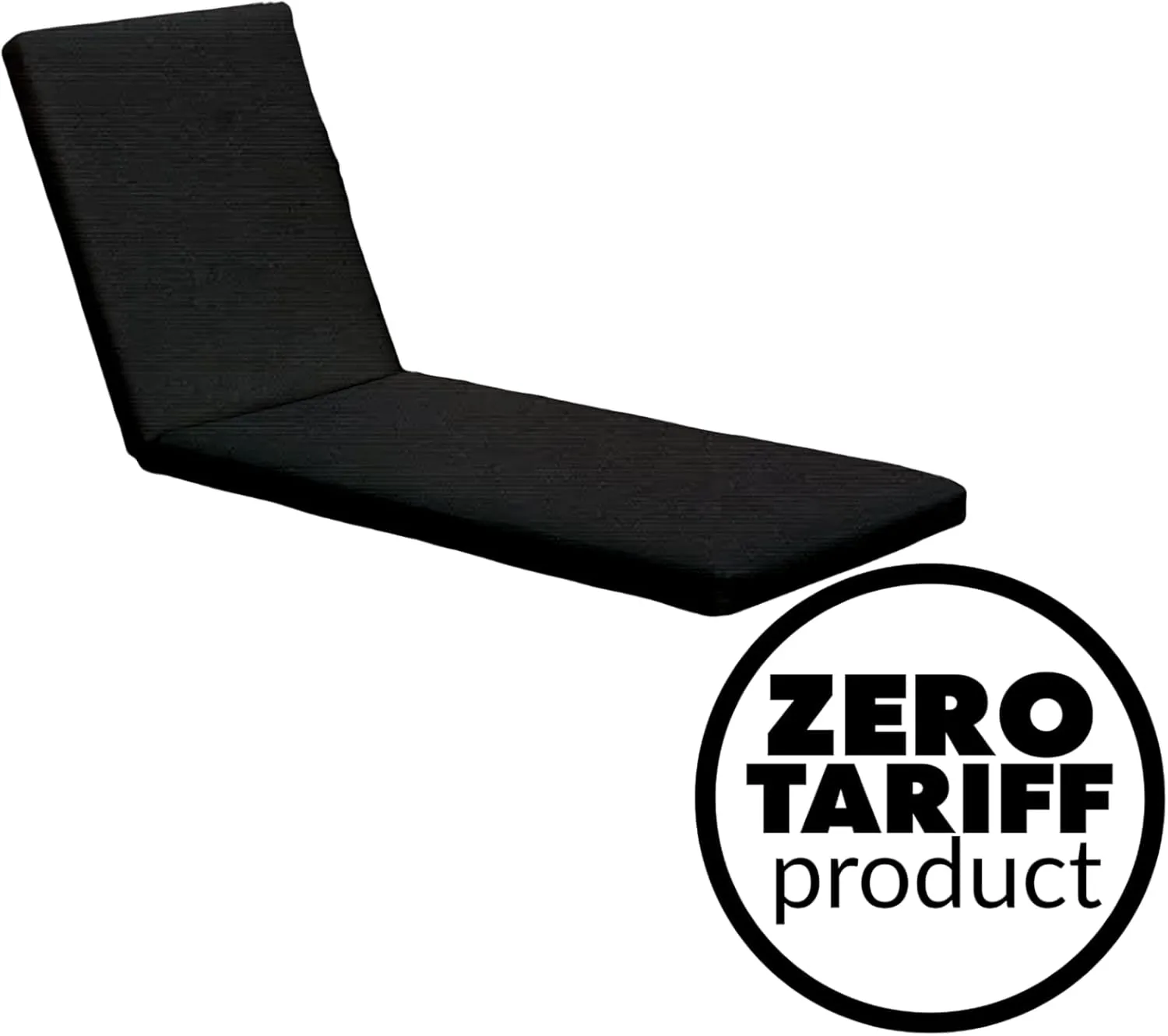 Eddie Bauer Cushion Chair Pad, 26" X 50" X 2 1/2", Canvas Black