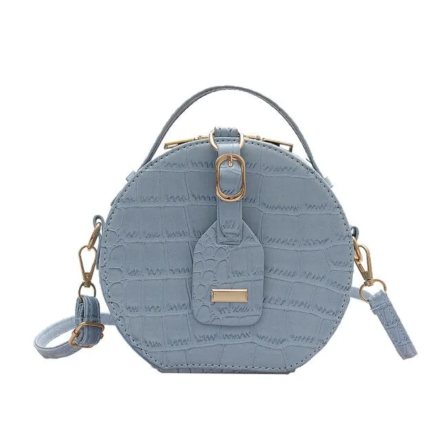 Efficient shipping Popular Simple PU Crossbody Small Shoulder Giveaway offer Casual Purse Daily Alligator Bag Female Women Lady Round Bag Handbag