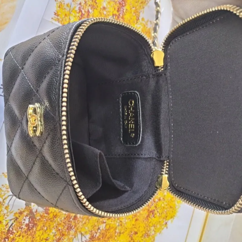 ESMEE - Caviar Quilted Pearl Mini Vanity Case