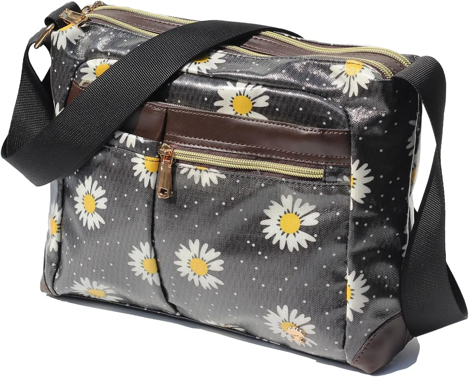 ESVAN Nylon Crossbody Bag For Women Waterproof Lightweight Casual Multi Pockets Shoulder Handbag Purse