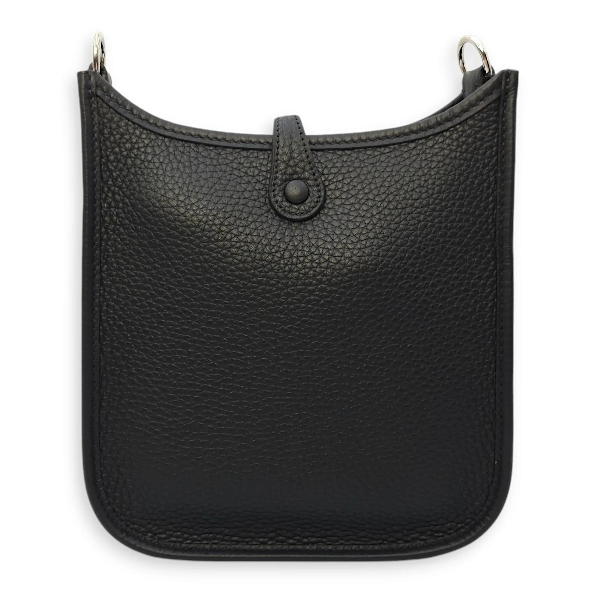 Evelyne (Short Strap) Mini Black/Gris Misty-Noir in Clemence, Palladium hardware