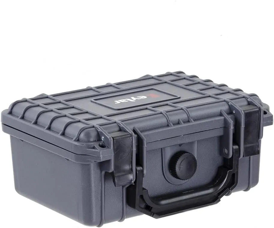 Eylar Protective Hard Case Water & Shock Proof w/Foam TSA Approved 8.12 inch 6.56 inch 3.56 inch (Gray)