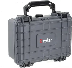 Eylar Protective Hard Case Water & Shock Proof w/Foam TSA Approved 8.12 inch 6.56 inch 3.56 inch (Gray)