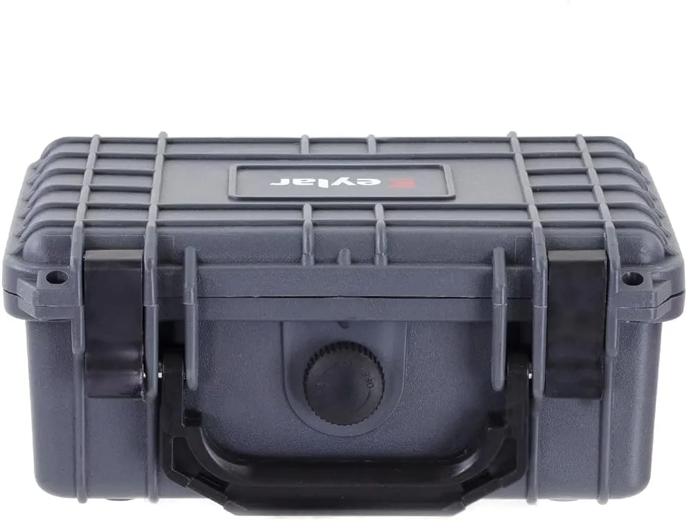 Eylar Protective Hard Case Water & Shock Proof w/Foam TSA Approved 8.12 inch 6.56 inch 3.56 inch (Gray)