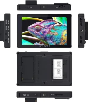 F7 Plus 7 Inch Camera Field Monitor, 4K HDMI Touch Screen 1200nits HDR 3D LUT Support DSLR Video Monitor with External Power Kit for Filmmaking Vlogging Videography