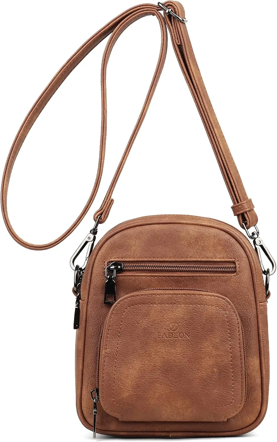 FADEON Small Purses for Women Crossbody Bags, Designer PU Leather Mini Cross Body Purse Travel Shoulder Bag Card Slots