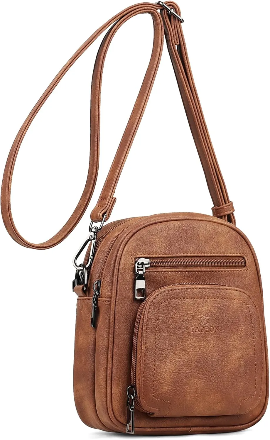 FADEON Small Purses for Women Crossbody Bags, Designer PU Leather Mini Cross Body Purse Travel Shoulder Bag Card Slots