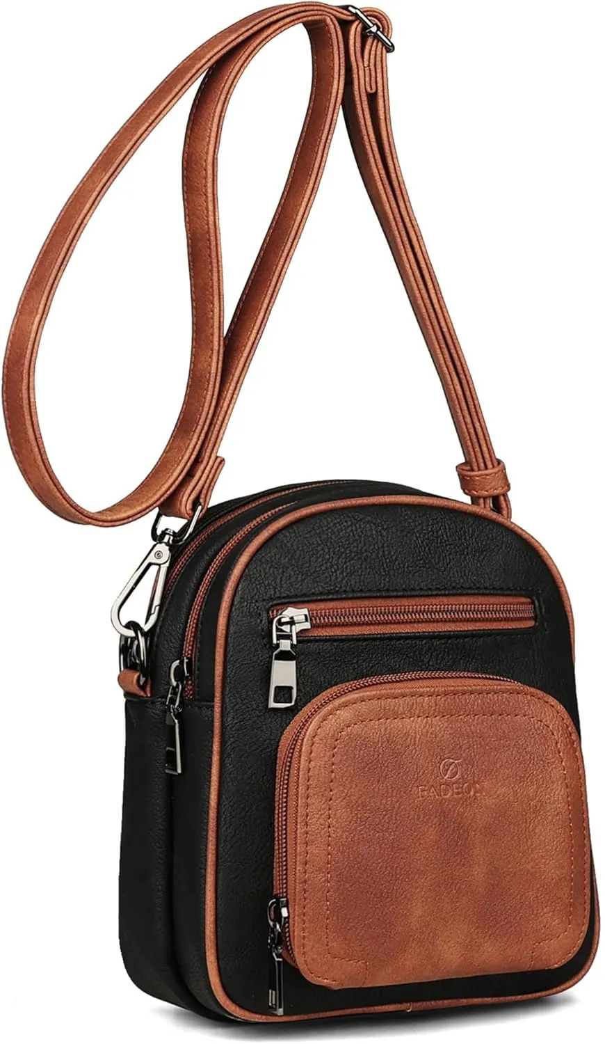 FADEON Small Purses for Women Crossbody Bags, Designer PU Leather Mini Cross Body Purse Travel Shoulder Bag Card Slots