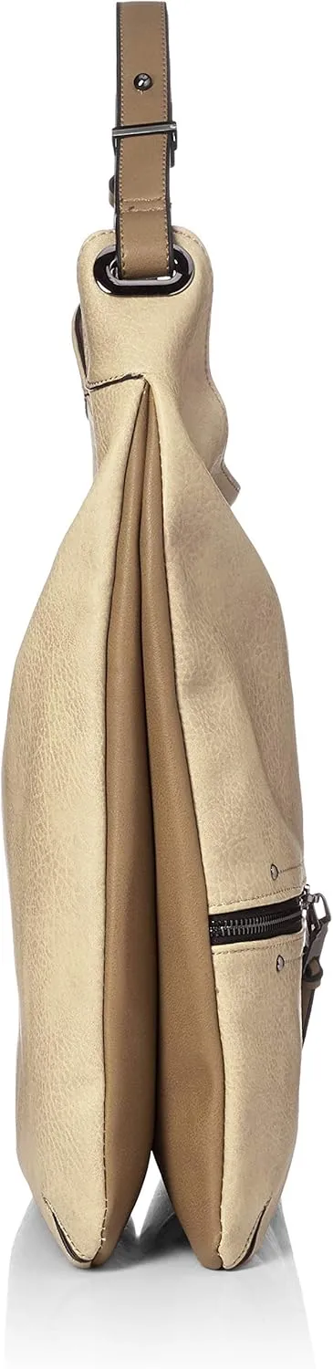 Fanuel A2242-1 Women's Bag, Uneven Dyed, Two-Divider, Vertical, Stylish, Commuting to Work, Going Out, Gray