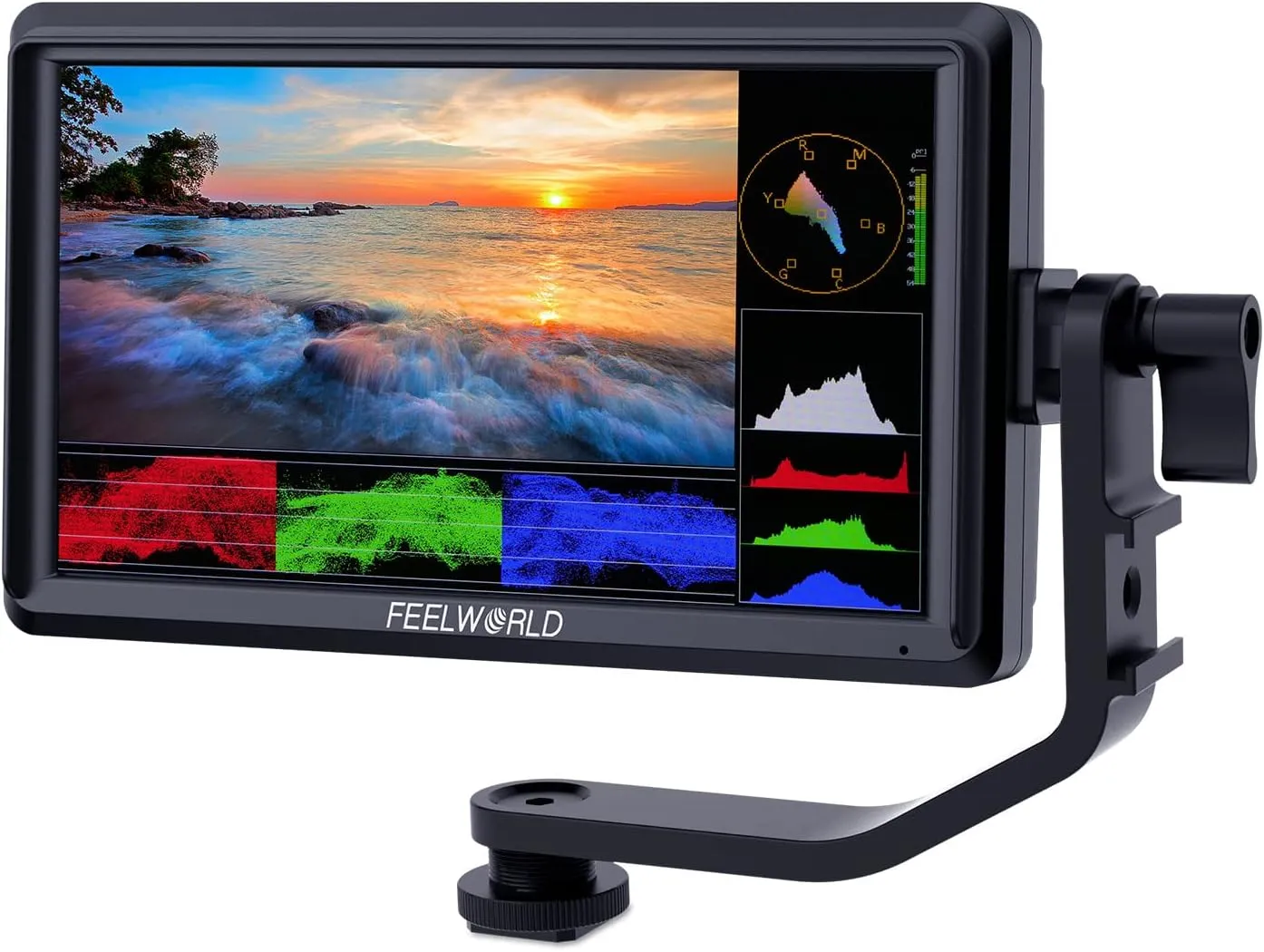 FEELWORLD FW568 6 inch DSLR Camera Field Monitor with Waveform LUTs Video Peaking Focus Assist 1920x1080 IPS 4K HDMI Professional Video Accessories