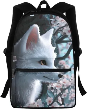 Fire Anger Fox Print Backpack School Bag for Boy Girl Men Women Large Capacity Book Bag Travel Daypack Rucksack,Fox 03