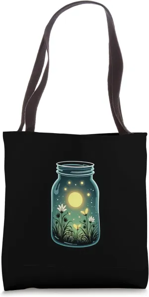 Fireflies In A Jar Nature Lover Glowing Insects Summer Night Tote Bag