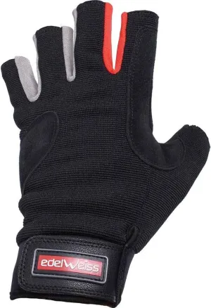 Five Fingerless Abrasion Resistant Goat Leather Belay Rappel Glove, Extra Large