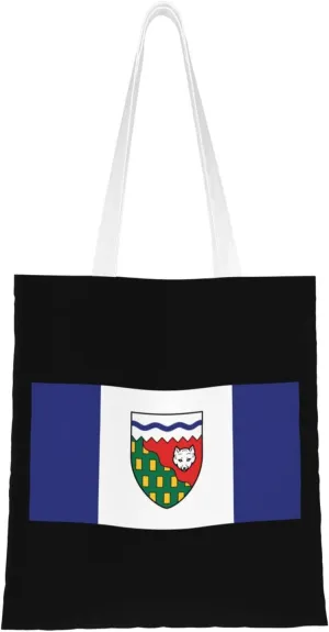 Flag of the Northwest Territories Tote Bag for Women Canvas Tote Bags Reusable Shopping Bags Use For Shopping The Tote Bag,Grocery Bags,DIY Gift Bags