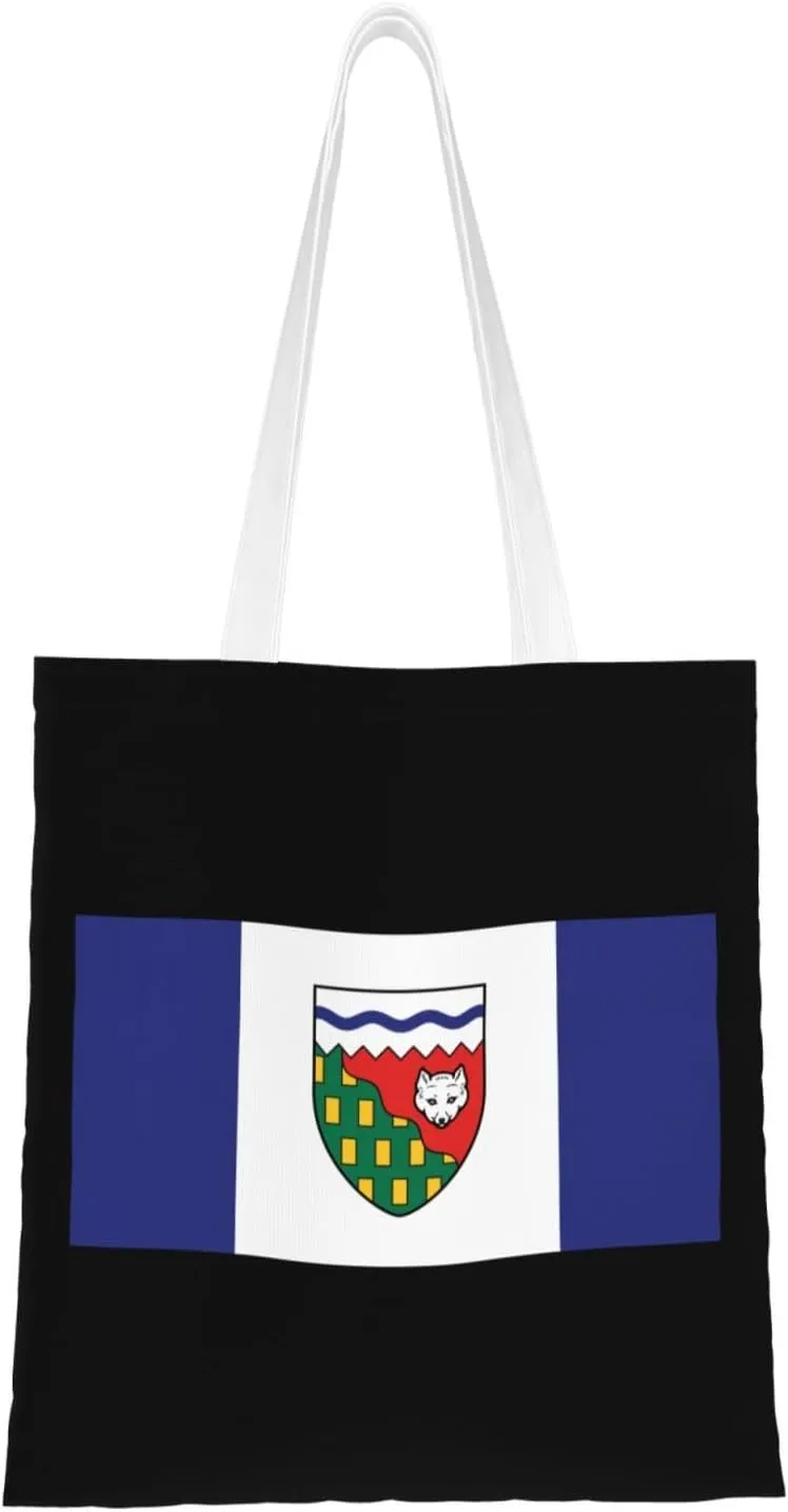 Flag of the Northwest Territories Tote Bag for Women Canvas Tote Bags Reusable Shopping Bags Use For Shopping The Tote Bag,Grocery Bags,DIY Gift Bags