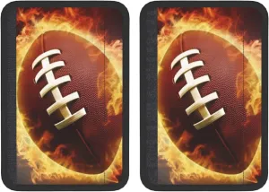 Flaming American Football Car Seat Belt Pad 2 Pack Universal Fit Seatbelt Cover Soft and Comfortable Backpack Shoulder Pad Adjustable Neck Cushion Protector Harness Pad for Car Bag