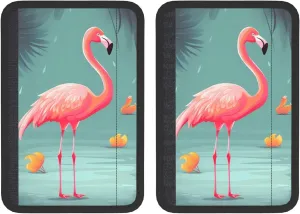 Flamingo Car Seat Belt Pad 2 Pack Universal Fit Seatbelt Cover Soft and Comfortable Backpack Shoulder Pad Adjustable Neck Cushion Protector Harness Pad for Car Bag