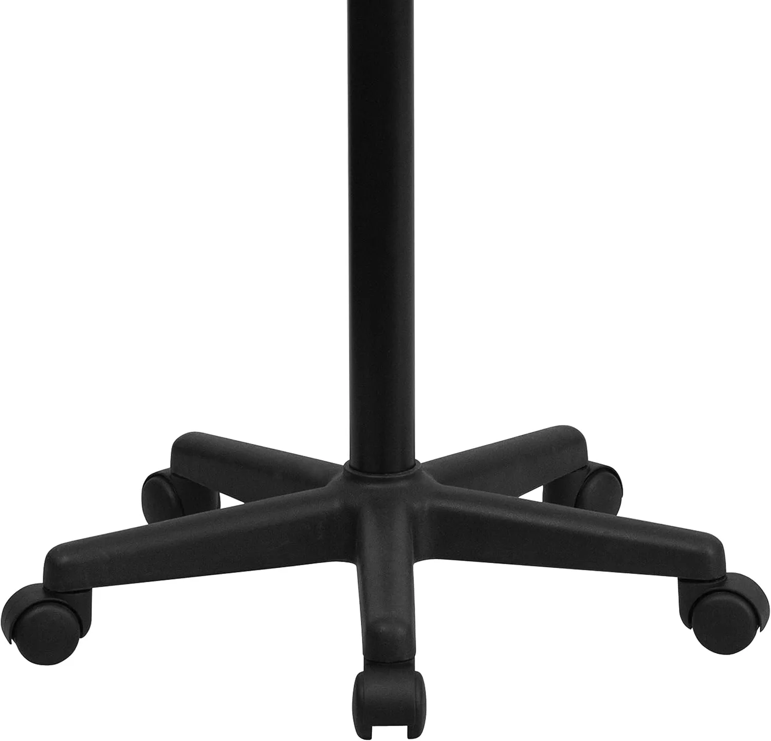 Flash Furniture Eve Sit to Stand Mobile Laptop Desk/Speaker's Lectern with Wheels, Modern Height-Adjustable Portable Standing Computer Desk, Black