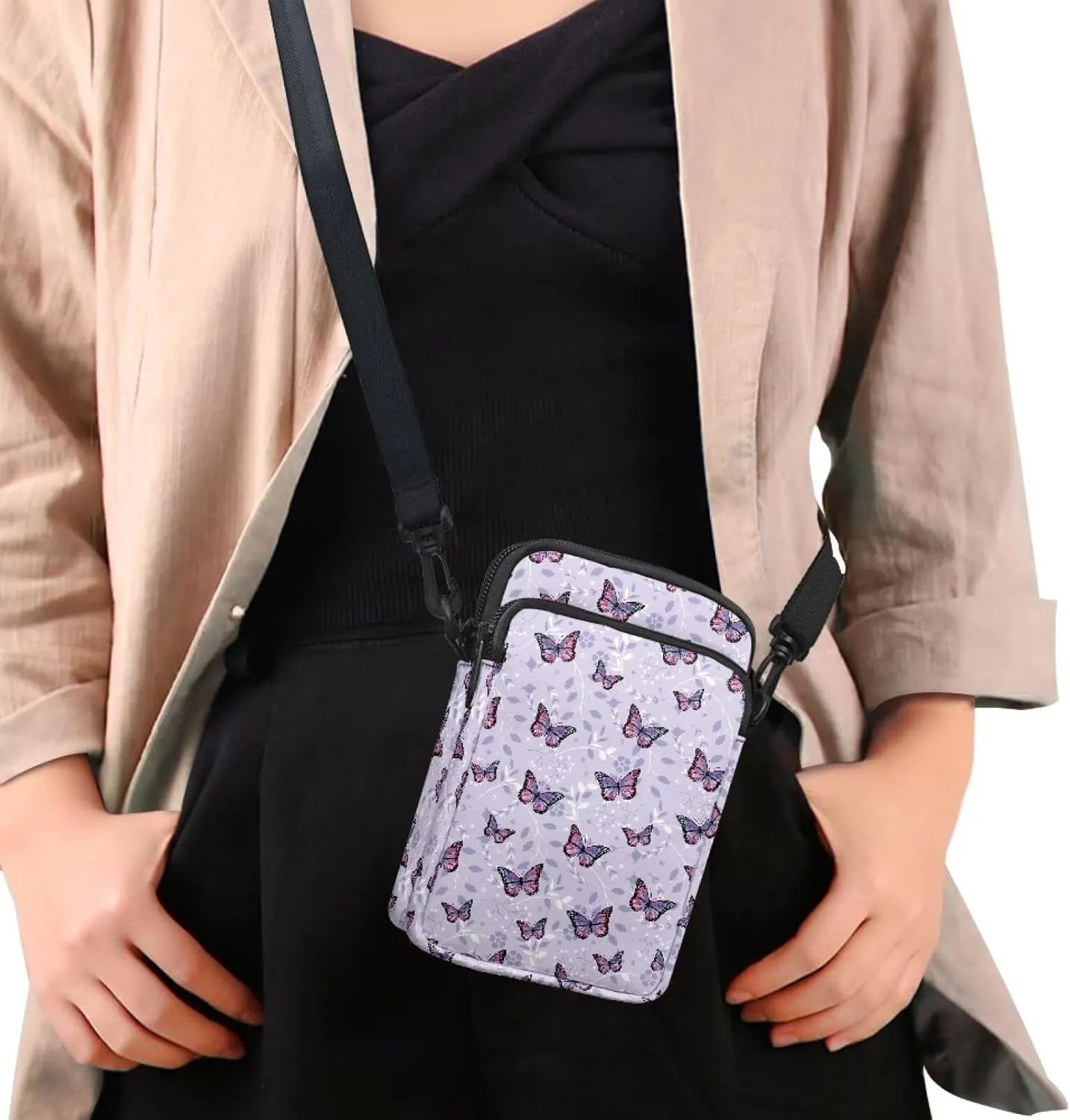 Flashideas Crossbody Bags for Women Cell Phone Shoulder Bag Storage Organizer for Purse Chest Bag for Travel