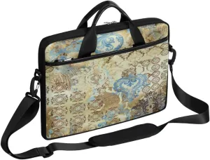 Floral Palace Motifs Laptop Computer Bag Waterproof Shoulder Messenger Bag 13-15 inch Durable Laptop Tote Bag with Shoulder Strap Handle Lightweight Crossbody Briefcase