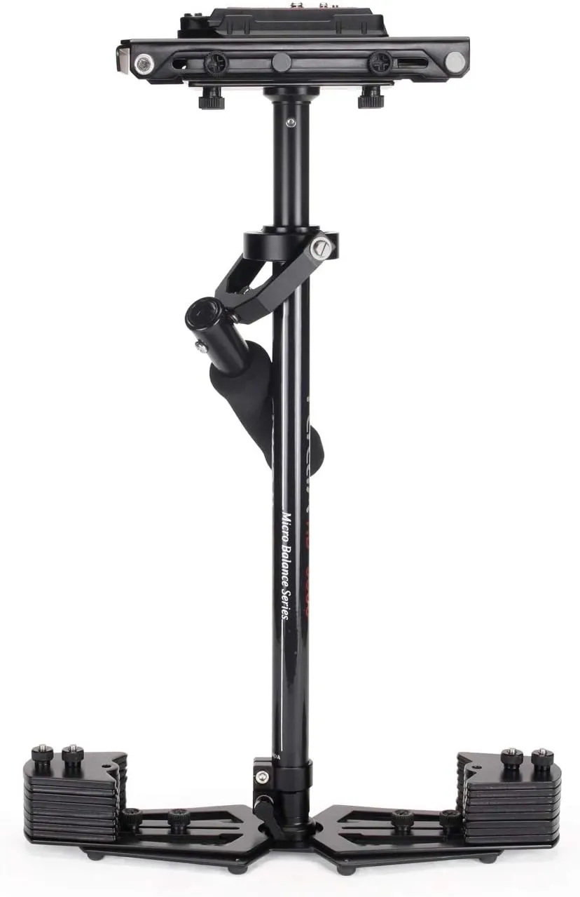 FLYCAM HD-5000 Telescopic Handheld Stabilizer for Video Cameras. Micro Balancing, Smooth Operations w 3-Axis Gimbal Handle, Expendable Base. Free Quick Release Plate & Table Clamp   Bag (FLCM-HD5-QT)
