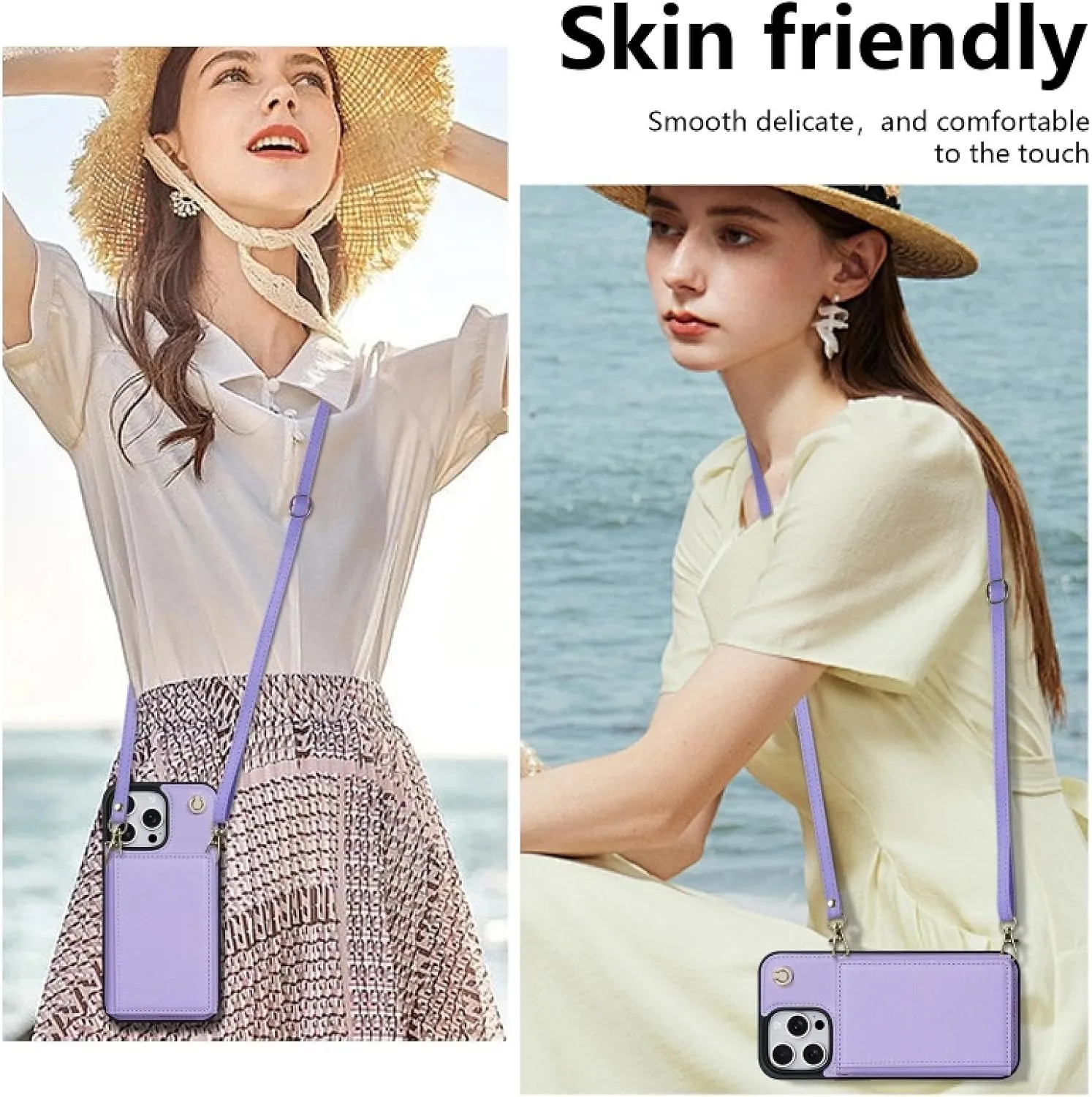 for iPhone 16 Phone Case Crossbody Leather Wallet Card Cover Flip Purse Back Bag(for iPhone 16/Blue)