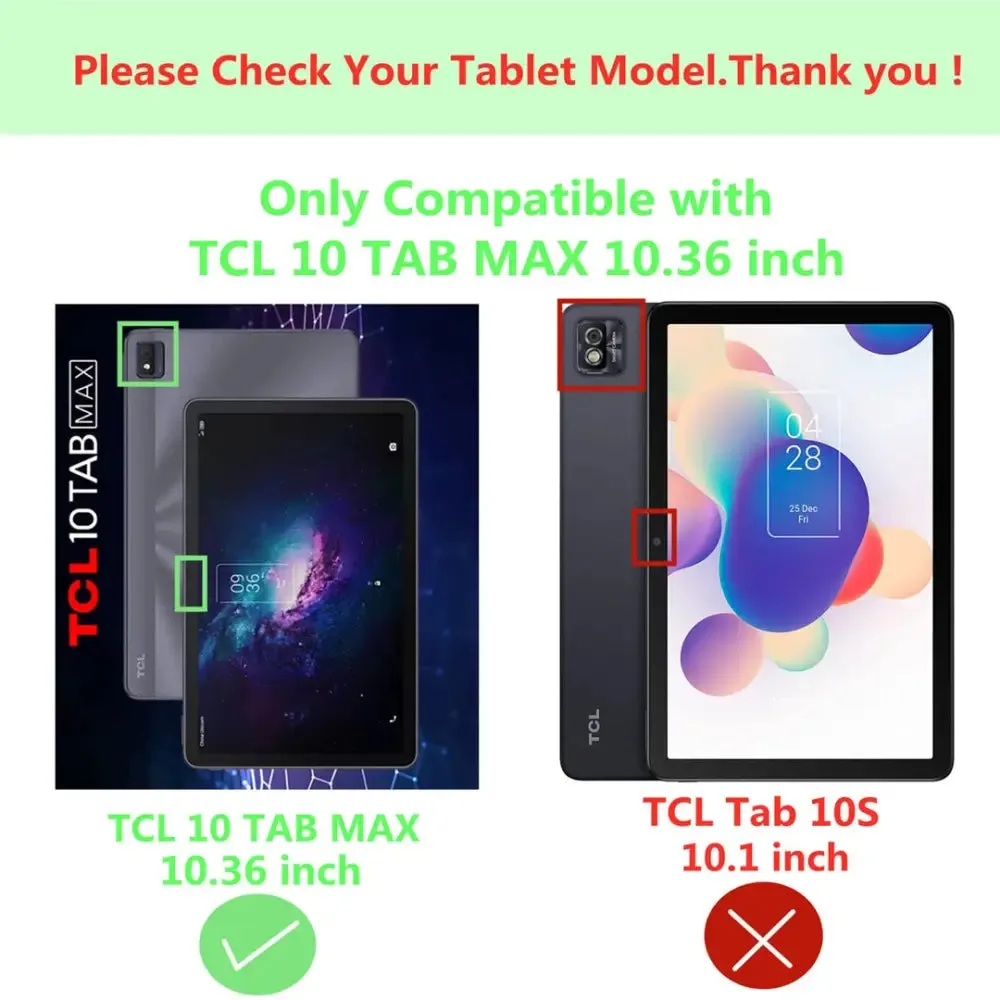 For Tcl 10 Tab Max 9296g 10.36 Inch Kids Safe Silicone Kickstand Cover for Tcl Tab Max 4g 9295g 9296g 9295 10.4 Inch