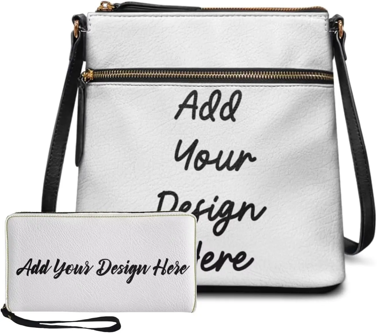 FOR U DESIGNS Travel Crossbody Bags for Women Leather Hobo Bags St. Patrick's Day Green Leaves Purse and Wallet Set