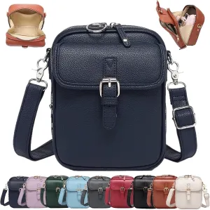 Forcipower07 Crossbody Bag, Forcipower07 Purse, Vintage Leather Anti Theft Shoulder Bag with 10 Card Slots