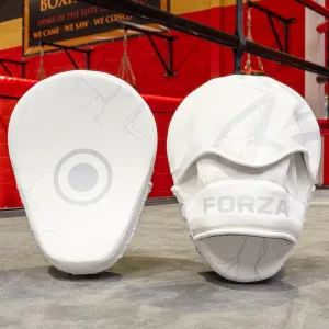 FORZA Boxing Focus Pads | Curved PU Leather Strike Mitts with Shock-Absorbing Foam – Premium Training Gear for Boxing, Kickboxing, and MMA